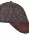Harris Tweed Cap, Green brown Herringbone