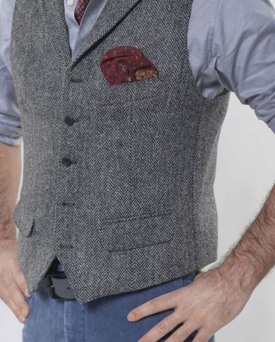 Harris Tweed Vestje met revers 601 - Afbeelding 3