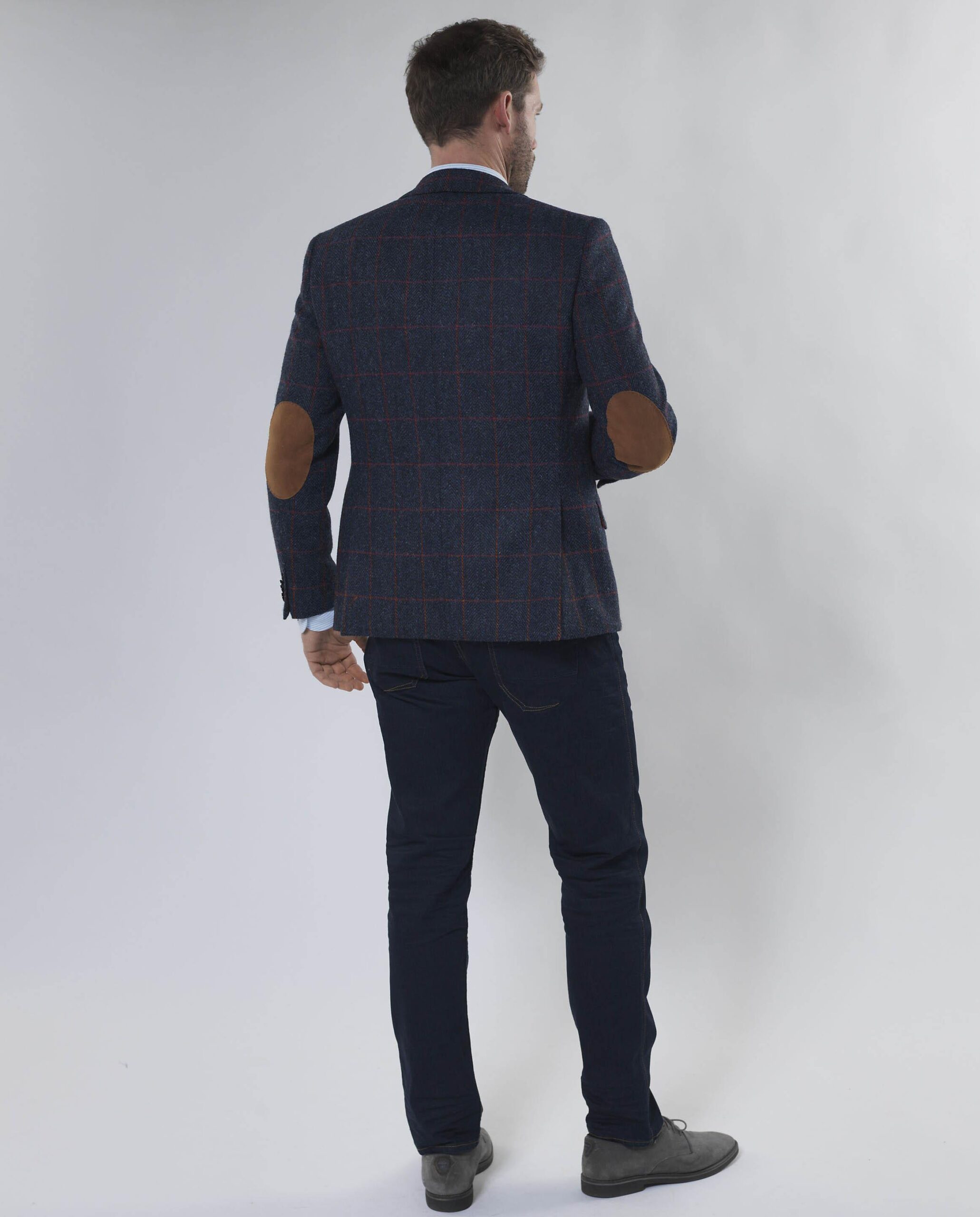 Harris Tweed Jacket "London" In Red Overcheck - Afbeelding 4