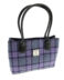 Harris Tweed 'Cassley' Classic Handbag in Bold Purple Check