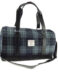 Harris Tweed 'Clyde' Weekend Bag in Grey/Black Tartan
