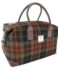 Harris Tweed 'Esk' Overnight Bag in Rust Check