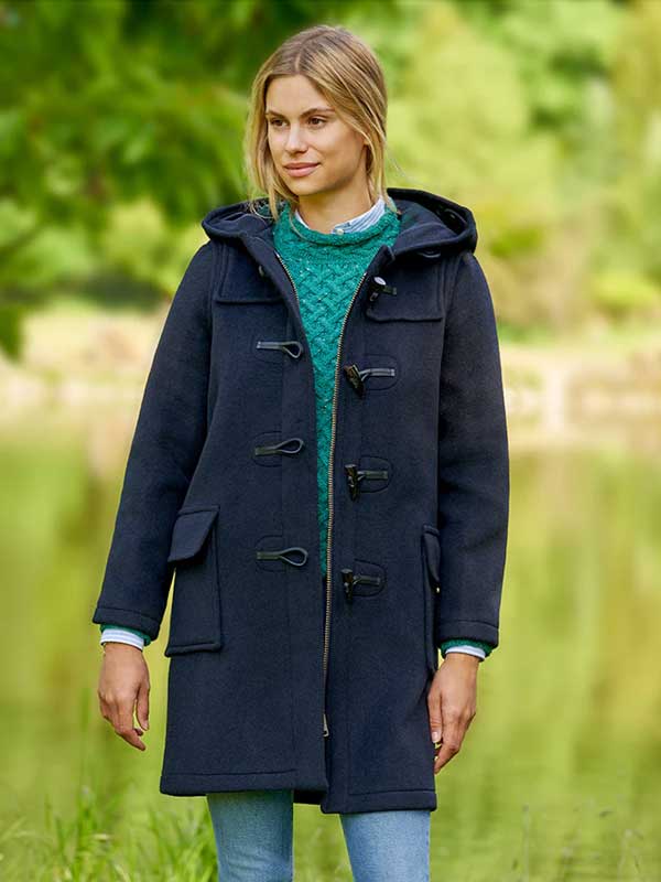 Duffle-coat femme bleu marine
