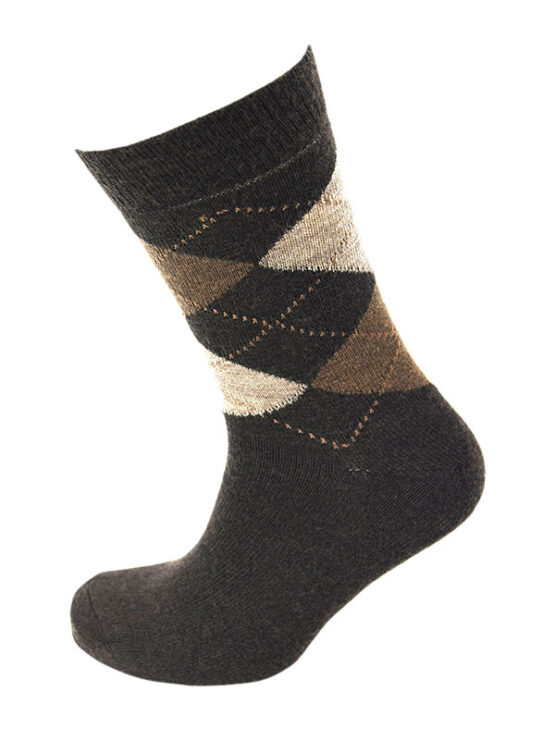 Viyella Argyle Socks One Size Brown