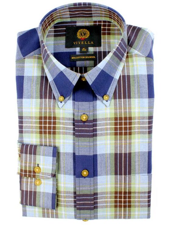 Viyella Shirt, Tartan Blue Holl