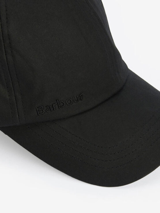 Barbour Wax Sports Cap Black - Image 5