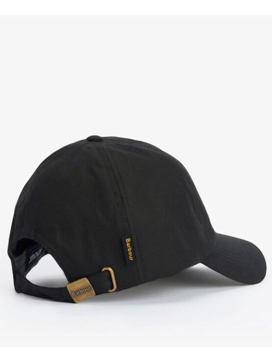 Barbour Wax Sports Cap Black - Image 2