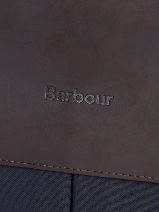 Barbour Wax Leather Briefcase Navy - Afbeelding 5