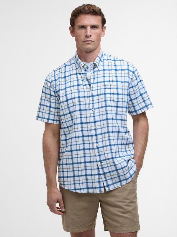 Barbour_Glover_Regular_Short_Sleeved_Shirt_Linnen_Blend