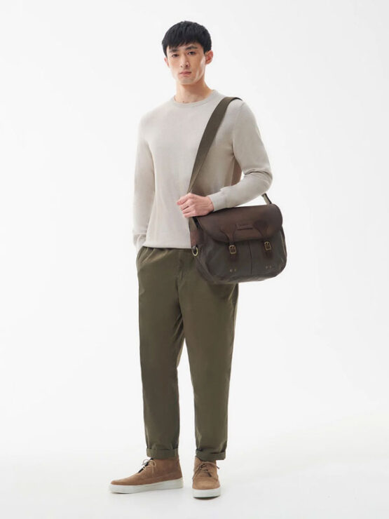 Barbour Wax Leather Tarras Bag Olive - Afbeelding 3