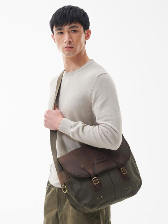 Barbour Wax Leather Tarras Bag Olive - Afbeelding 2