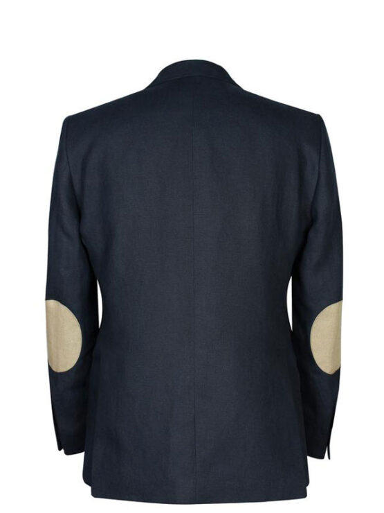 Linnen Colbert, Patrick Jacket - Navy Linen - Afbeelding 2