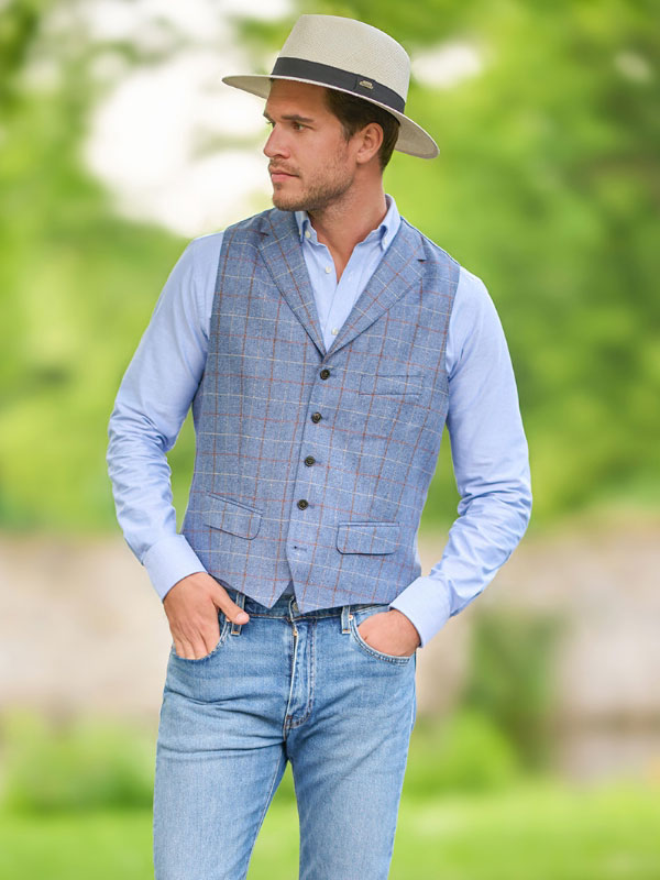 Zijden_Vestje_Met_Revers_Blue_Check