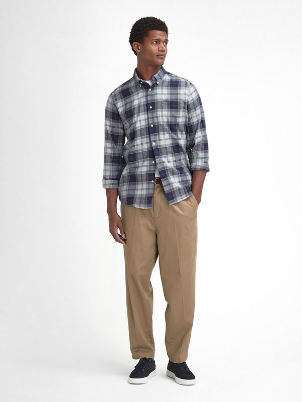 Barbour Fortrose Tailored Tartan Shirt Blue Granite - Afbeelding 4