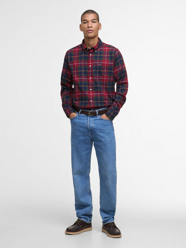 Barbour Fortrose Tailored Tartan Shirt Winterberry Tartan - Afbeelding 4