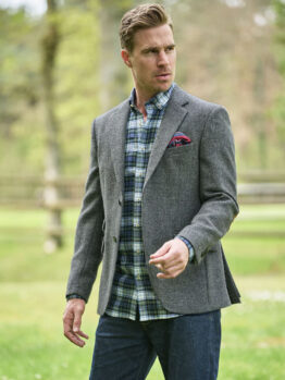 Harris Tweed Jacket London In Anthra Melange
