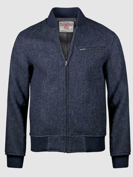 Nœud papillon et mouchoir en tweed à chevrons pour homme et garçon