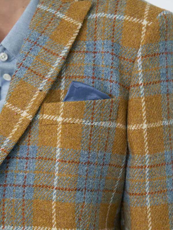 Harris Tweed Dames Blazer "LadiesClub" In Amber Check – Image 3