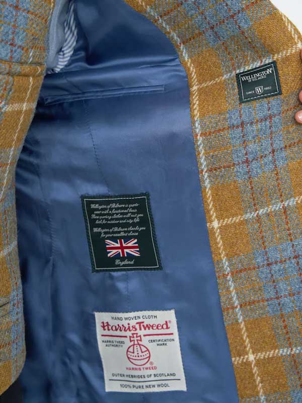 Harris Tweed Dames Blazer "LadiesClub" In Amber Check – Image 4
