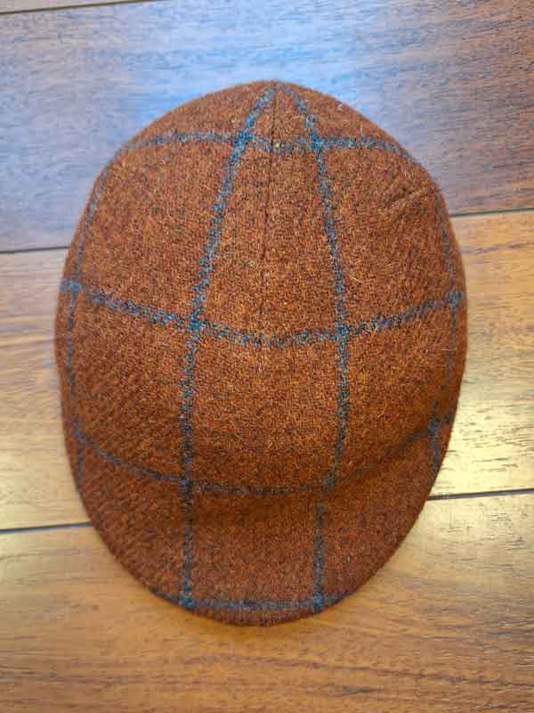 Harris_Tweed_Flat_Cap_Henry_In_Rust_Overcheck