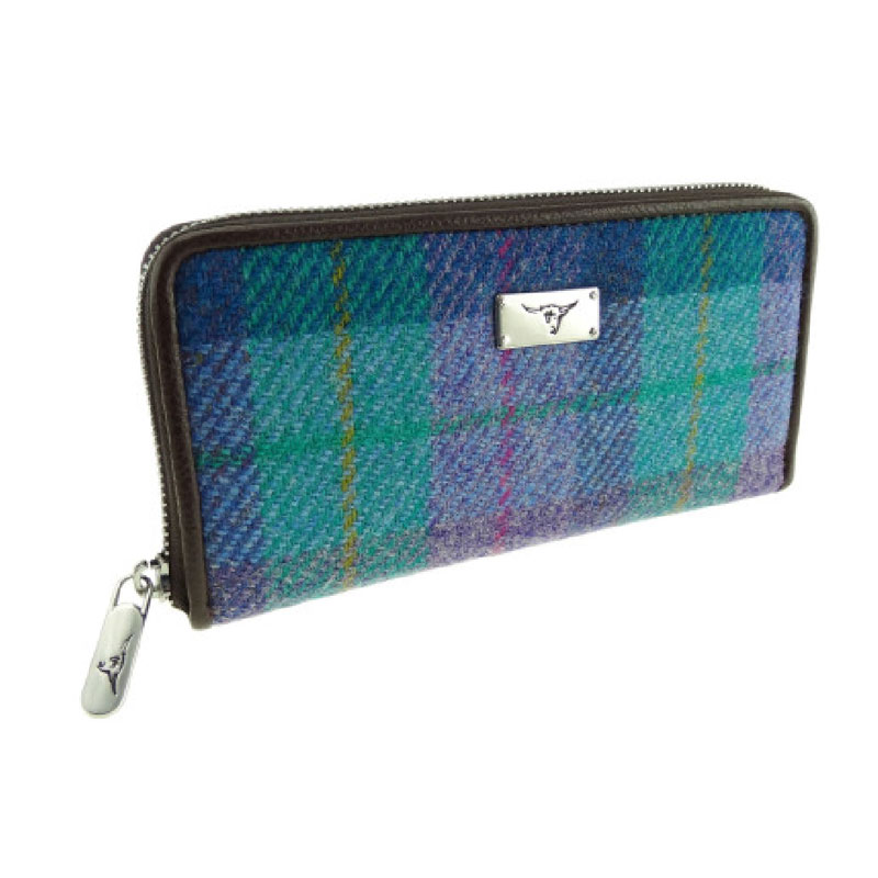 Sac à main Harris Tweed vert et violet tartan 1 Sac à main Harris Tweed vert et violet tartan 1