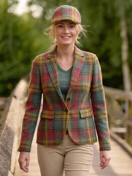 Veste pour femme en tweed Harris Ami à carreaux colorés