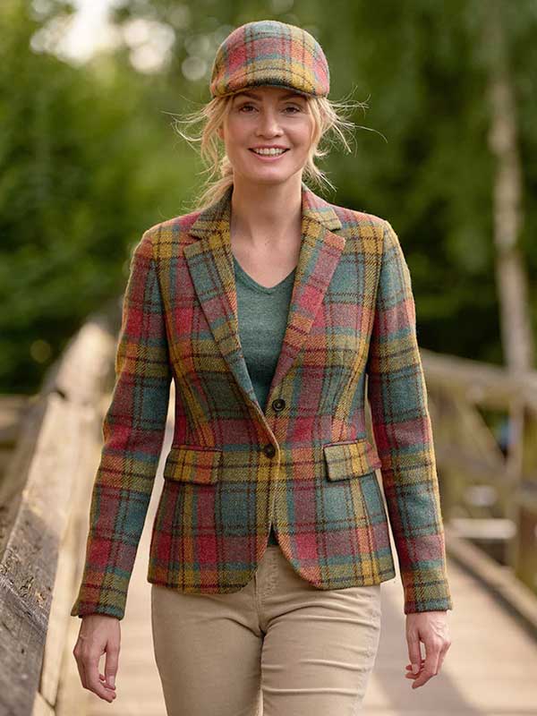 Veste pour femme en tweed Harris Ami à carreaux colorés