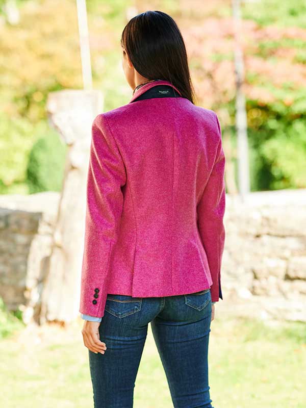 Blazer Harris Tweed pour femme LadiesClub rose – Image 3