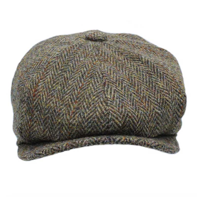 Harris_Tweed_Bakerboy_Cap_Scott_Green_Brown Harris_Tweed_Bakerboy_Cap_Scott_Green_Brown