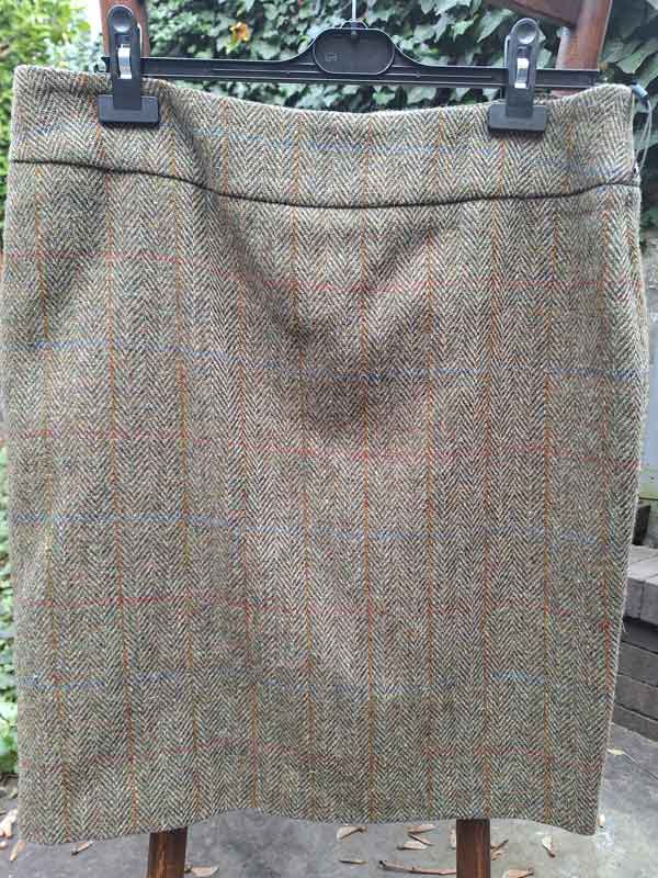 Harris Tweed Dames Rok "Pencil-Skirt" In Light Green - Afbeelding 3
