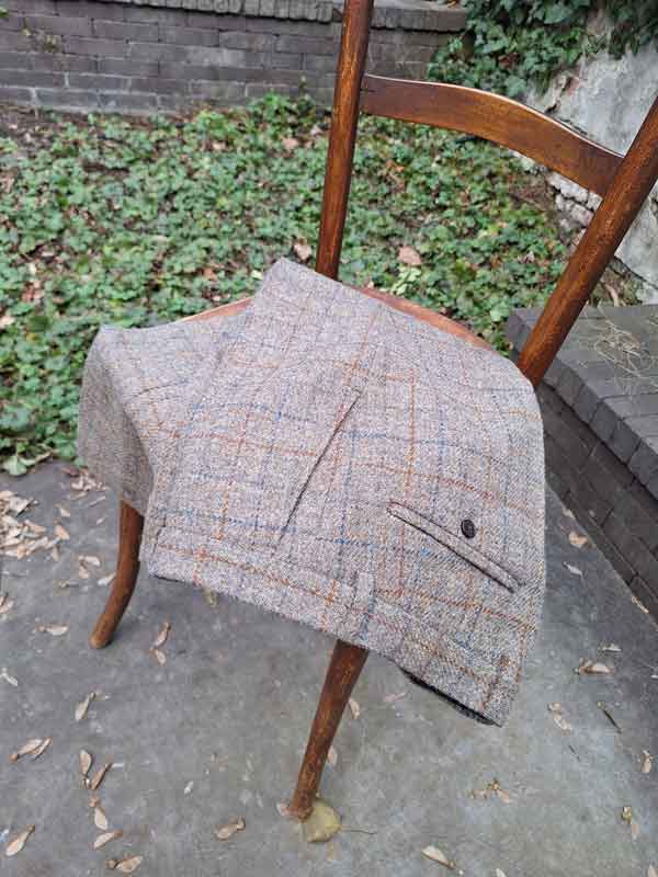 Pantalon Harris Tweed Mr Miller à carreaux noyer Pantalon Harris Tweed Mr Miller à carreaux noyer