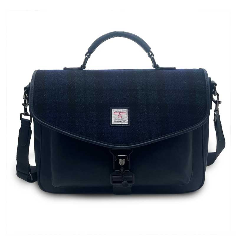 Harris_Tweed_The_Laptop_Satchel__Black_Watch