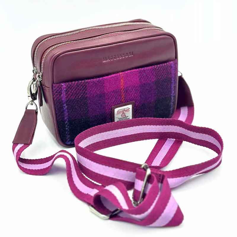 Harris_Tweed_Camera_Bag_In_Purple_Check Harris_Tweed_Camera_Bag_In_Purple_Check