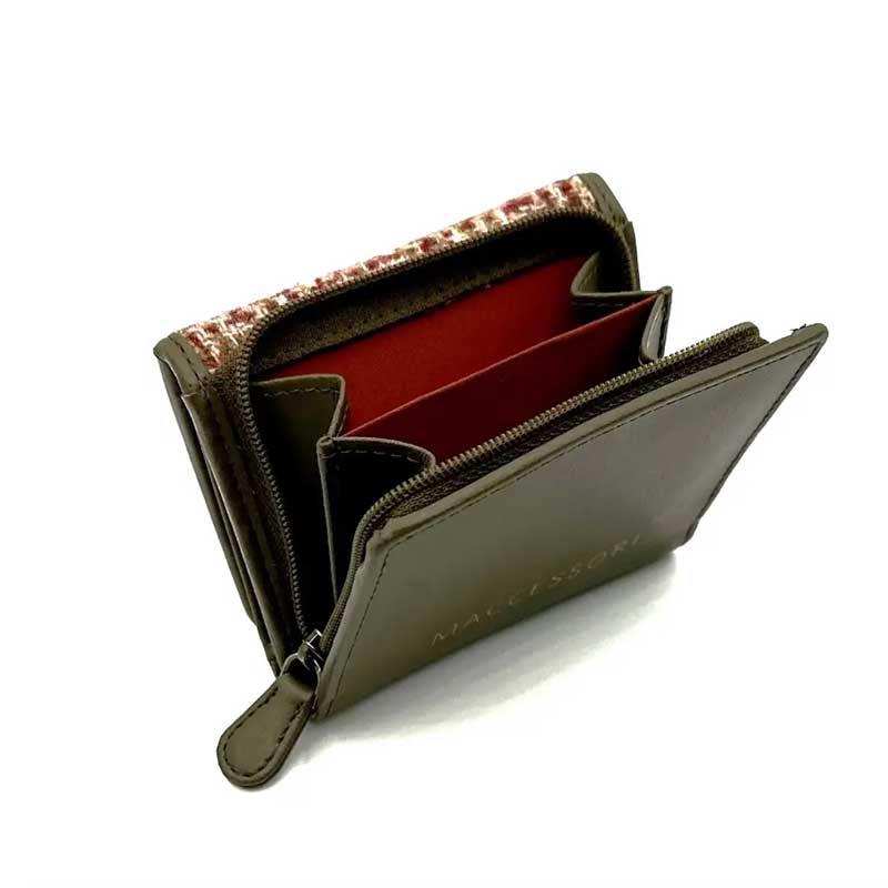 Harris Tweed Trifold Purse In Maple - Afbeelding 3