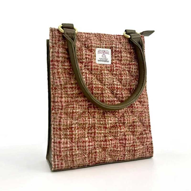 Harris Tweed Quilt Mini Tote Bag In Maple - Afbeelding 6