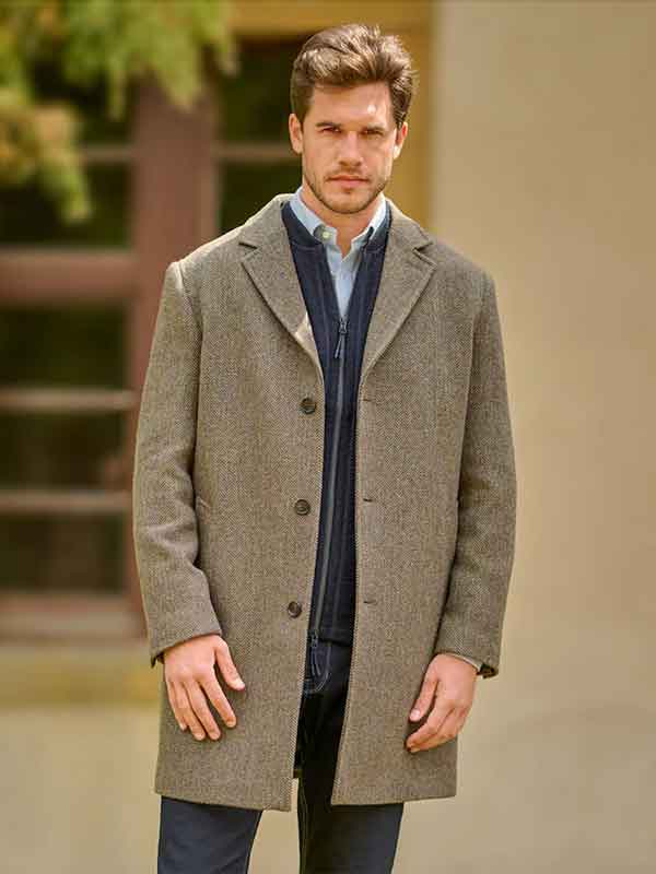 Veste pour homme Howard en laine et casmier mélangés, couleur vert Hill Tweed