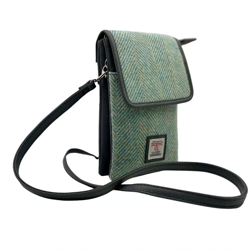 Harris_Tweed_Mini_Crossbody_Bag_in_Turquoise_Herringbone Harris_Tweed_Mini_Crossbody_Bag_in_Turquoise_Herringbone