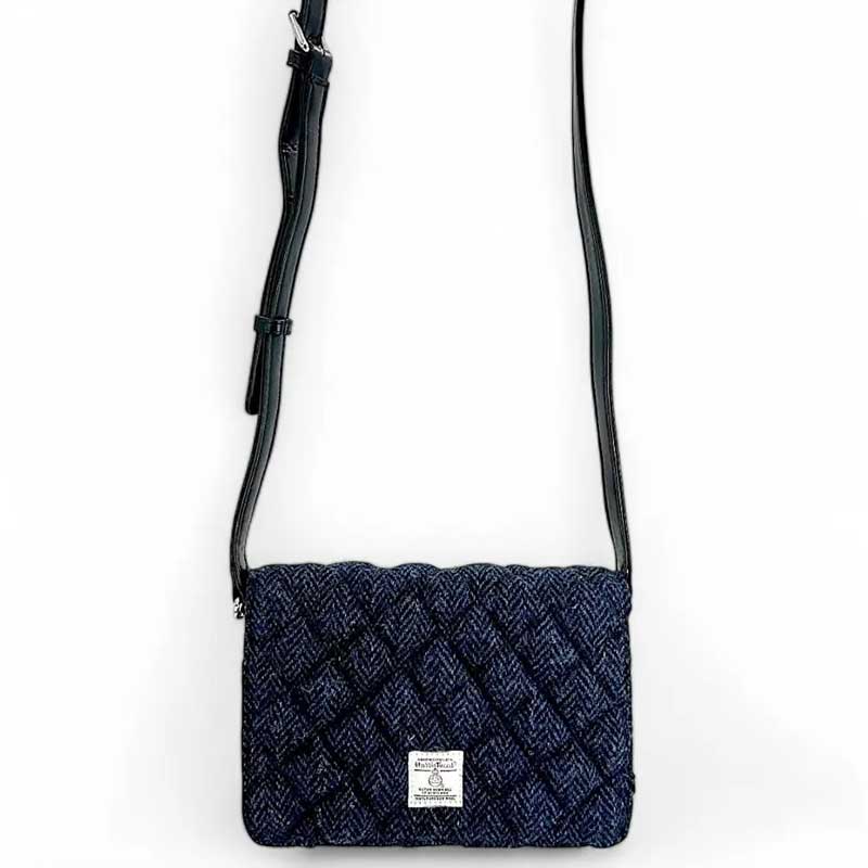 Harris Tweed Quilt Shoulder Bag In Blue - Afbeelding 6