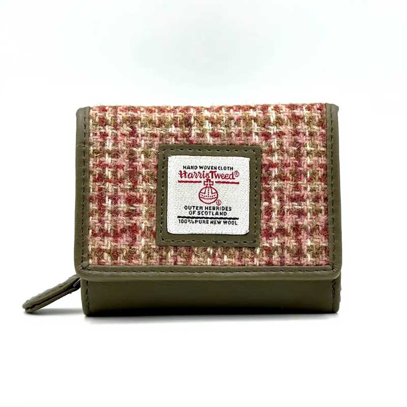 Harris_Tweed_Trifold_Purse_In_Maple Harris_Tweed_Trifold_Purse_In_Maple