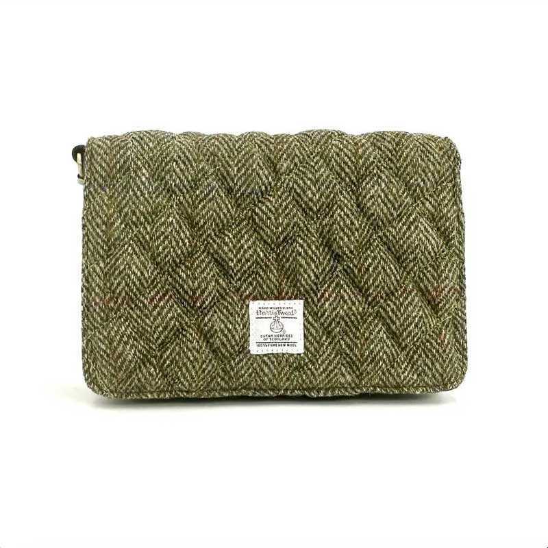 Harris Tweed Quilt Shoulder Bag In Country Green - Afbeelding 7