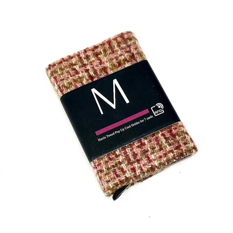 Harris Tweed Pop Up Card Holder In Maple - Afbeelding 3