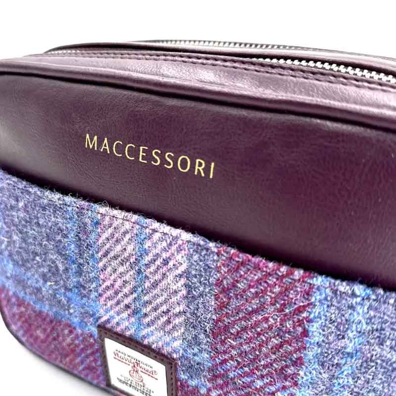 Harris Tweed Camera Bag In Pastel Pink - Afbeelding 5