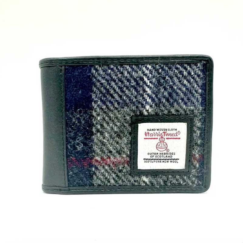 Harris_Tweed_Bifold_Wallet_In_Blue_Check Harris_Tweed_Bifold_Wallet_In_Blue_Check