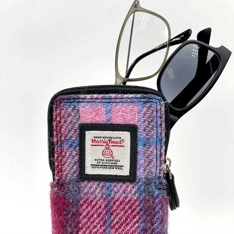 Harris_Tweed_Double_Glasses_Sleeve_in_Pastel_Pink Harris_Tweed_Double_Glasses_Sleeve_in_Pastel_Pink