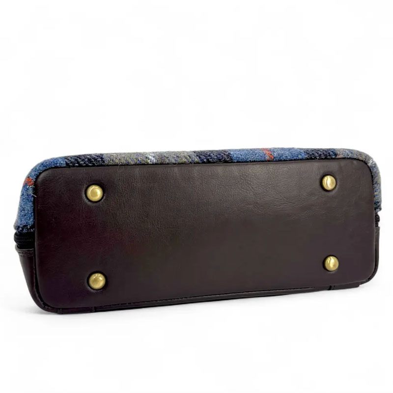 Harris Tweed Backpack In Blue/Brown Check - Afbeelding 7