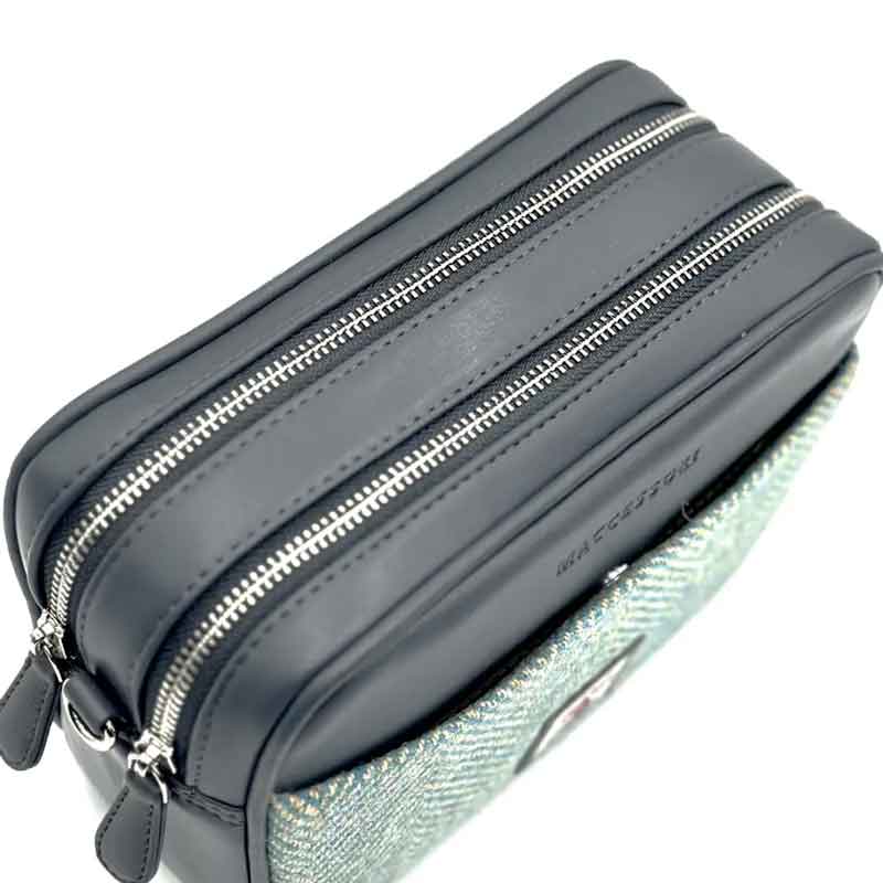 Harris Tweed Camera Bag In Turquoise Herringbone - Afbeelding 5