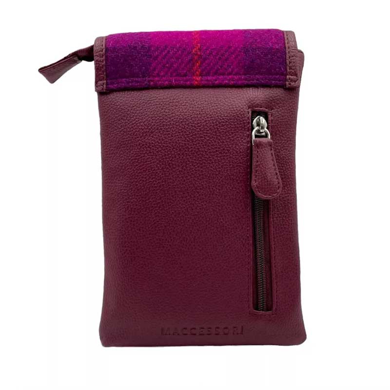 Harris Tweed Mini Crossbody Bag in Purple Check - Afbeelding 4