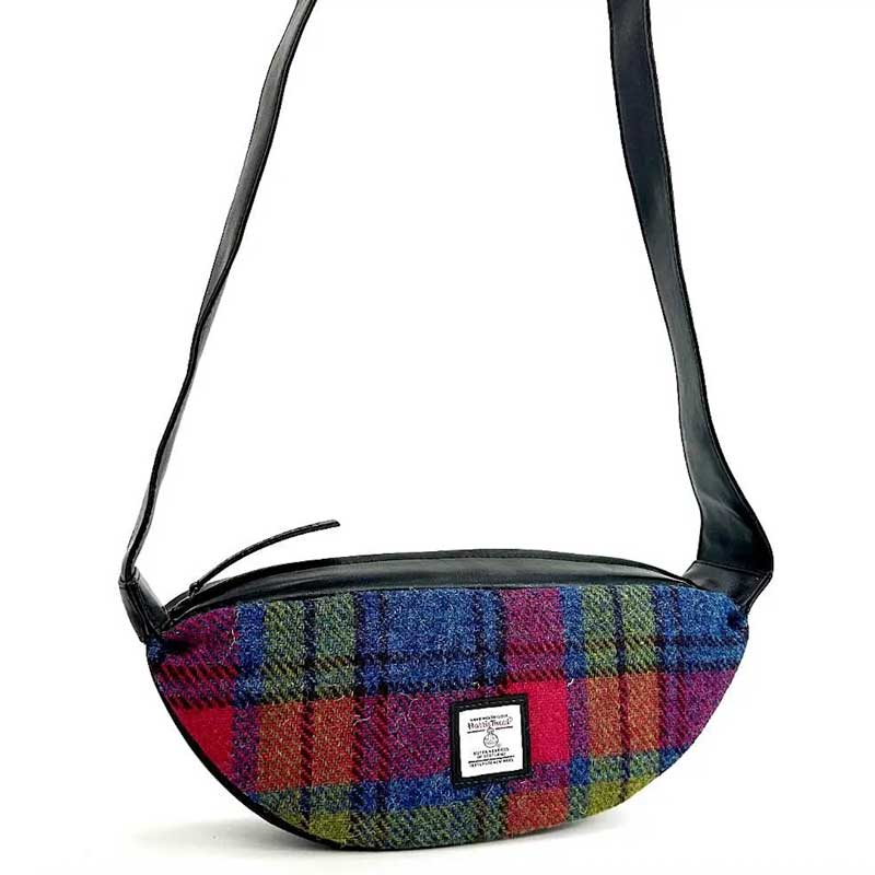 Harris_Tweed_Sling_Bag_In_Blue_Pink_Check Harris_Tweed_Sling_Bag_In_Blue_Pink_Check