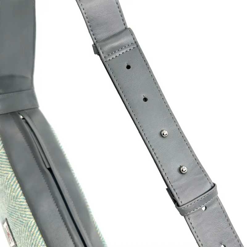 Harris Tweed Sling Bag In Turquoise Herringbone - Afbeelding 7