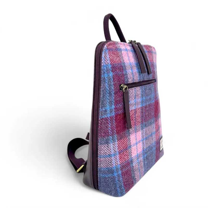 Harris Tweed Backpack In Pastel Pink - Afbeelding 3